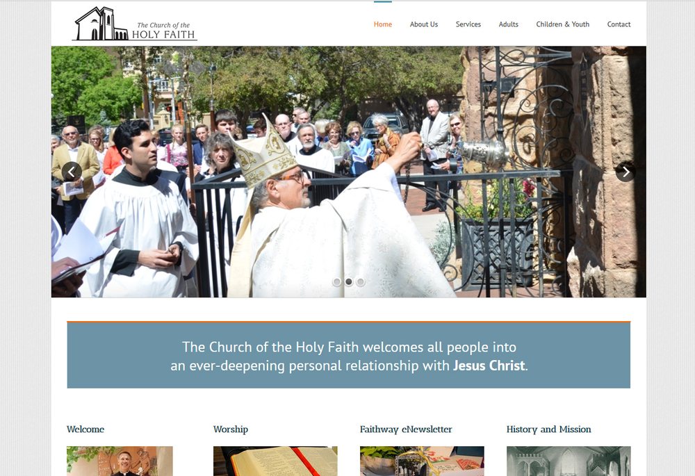Church of the Holy Faith website design by Jentech