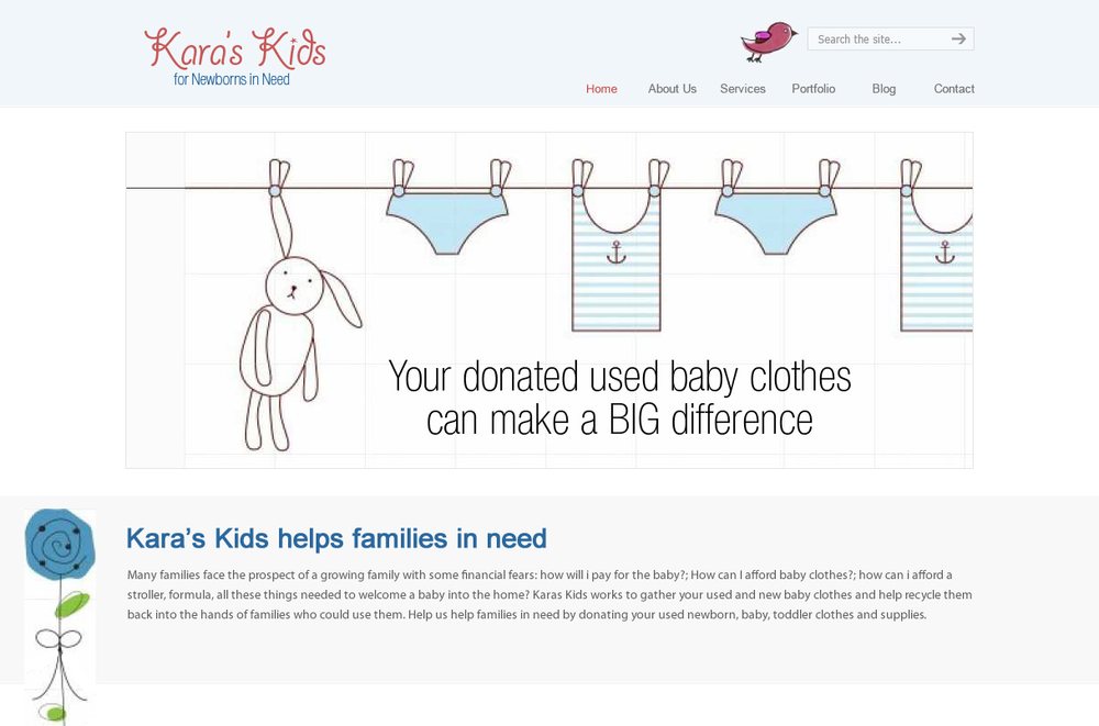 Kara's Kids website design by Jentech