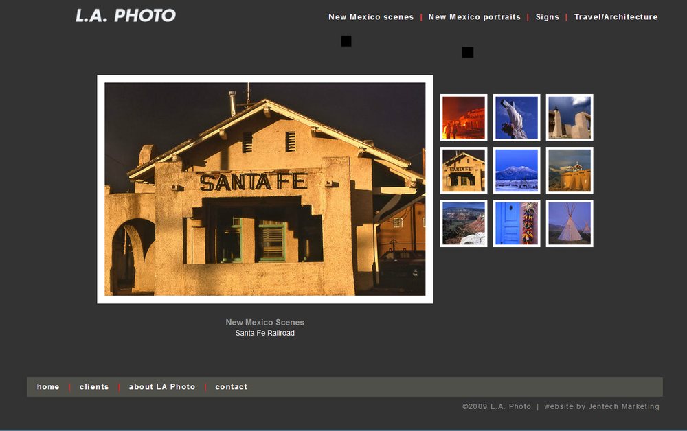 L.A. Photo website design by Jentech