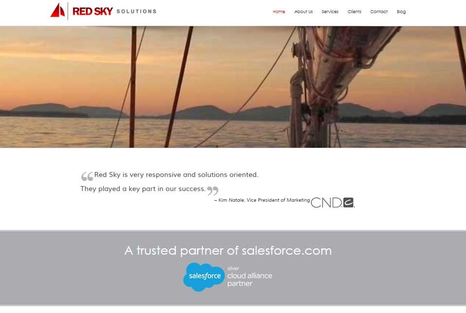 Red Sky Solutions website design by Jentech
