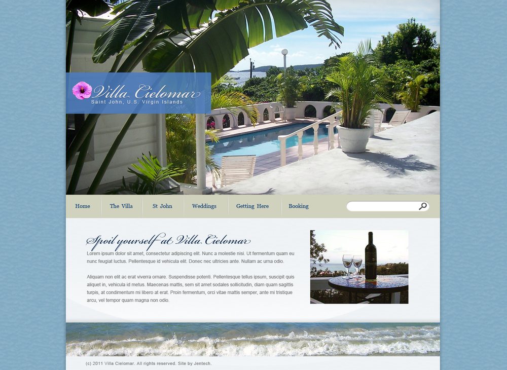 Villa Cielo Mar website design by Jentech